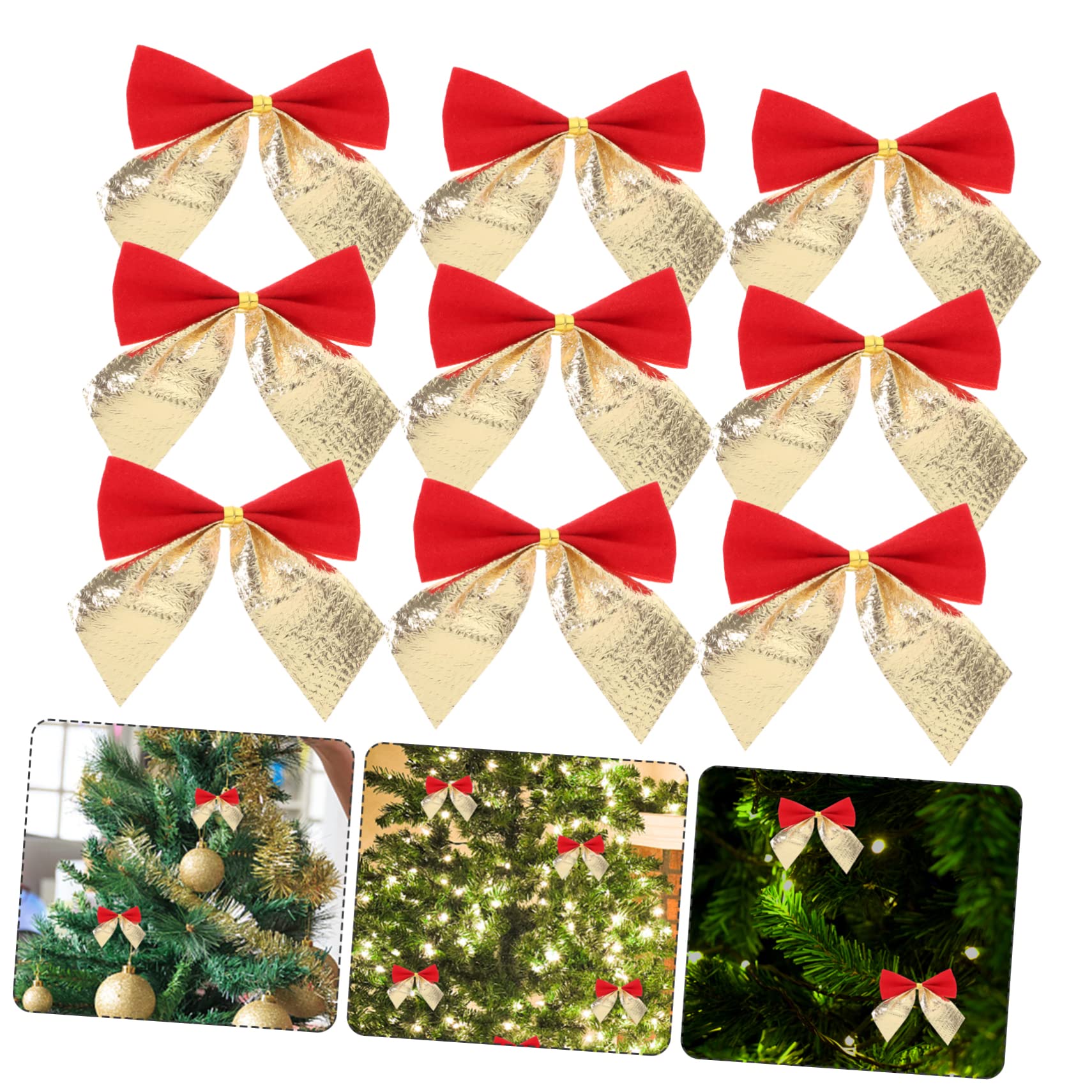 TOPBATHY 360 Piezas Lazo De Navidad Decoraciones para El Hogar Lazos para Envolver Lazos De Corbata De Navidad Mini Lazos De para Manualidades Paño De Flocado