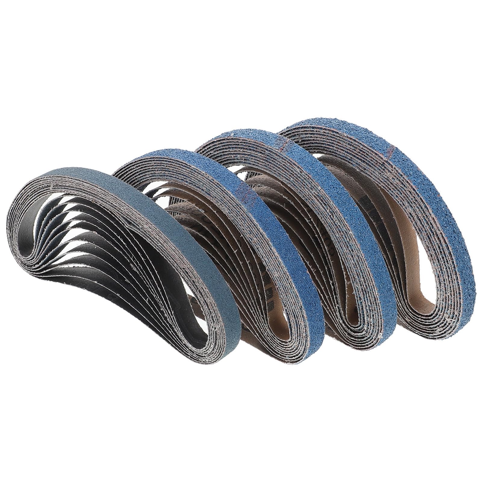 jojofuny Bandas de Lija de Grano 40 para Lijadora de Metal y Madera, 40 Piezas de Cinturones Abrasivos de Tela y Corindón para Uso Industrial y Reparación Automotriz