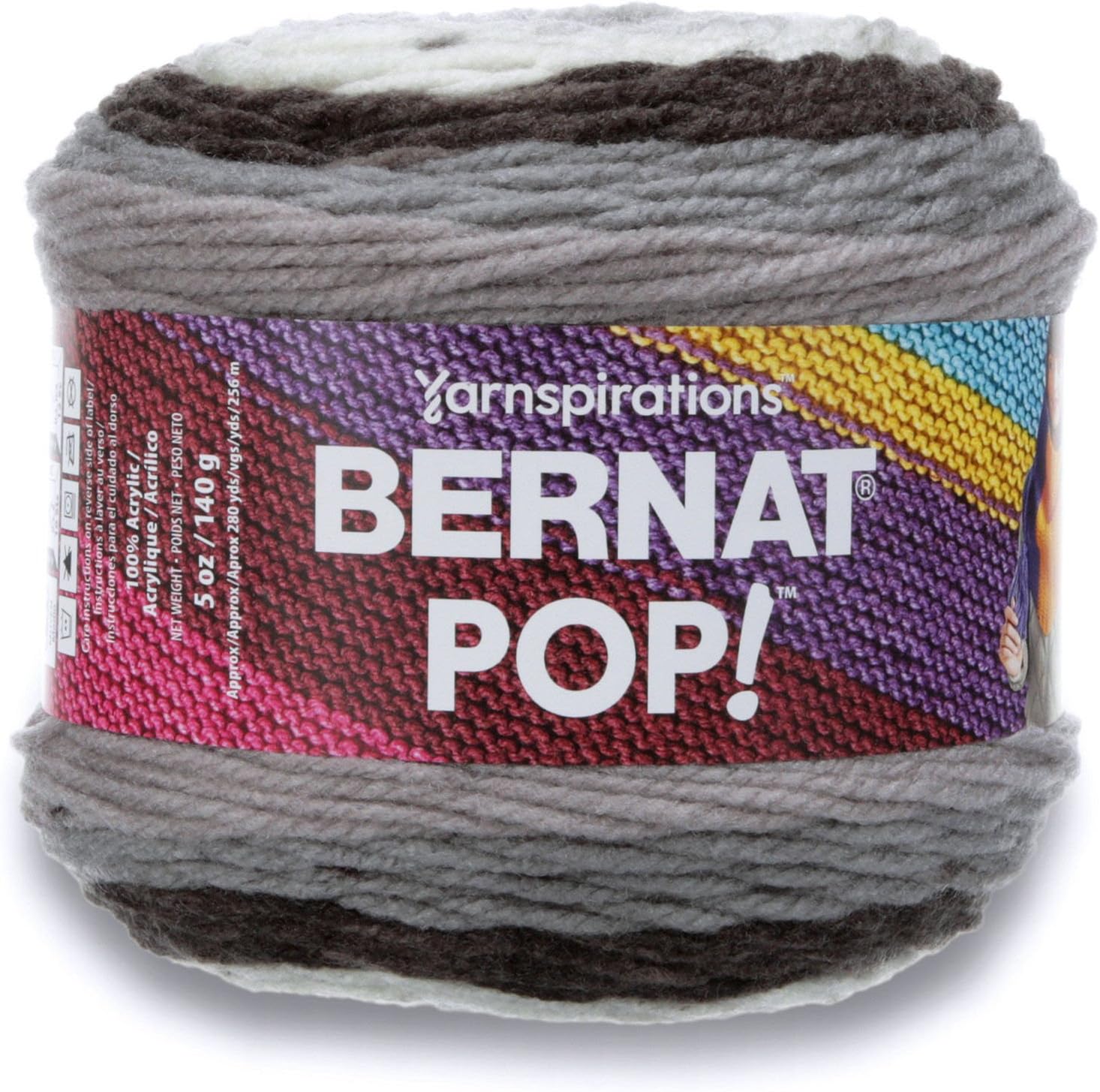 Bernat Pop! Yarn, Ebony & Ivory
