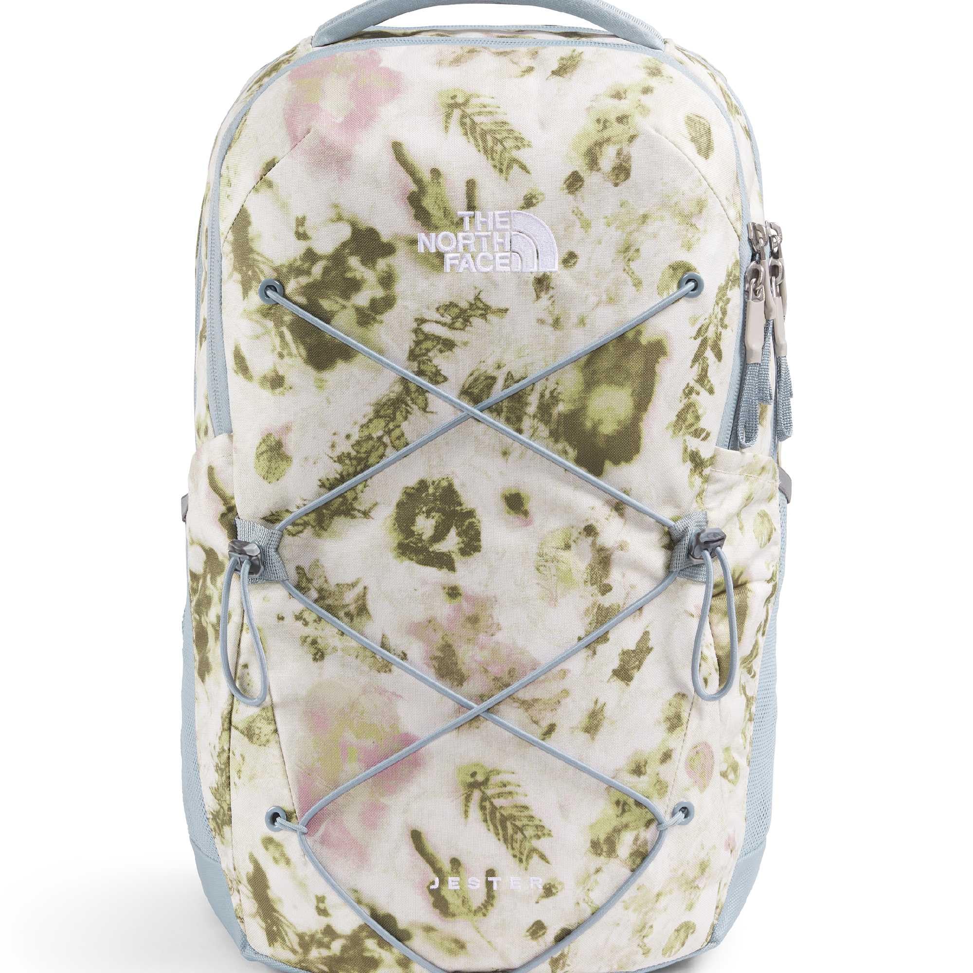 The North Face Women's Jester Everyday Laptop Backpack - Commuter Travel Bag, Laptop Sleeve, Water-Repellent, Desert Stone Floral Dye Print/Frost Grey