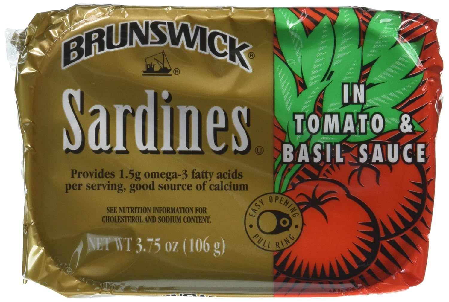 BRUNSWICK Wild Caught Sardine Fillets in Olive Oil, 18 Cans