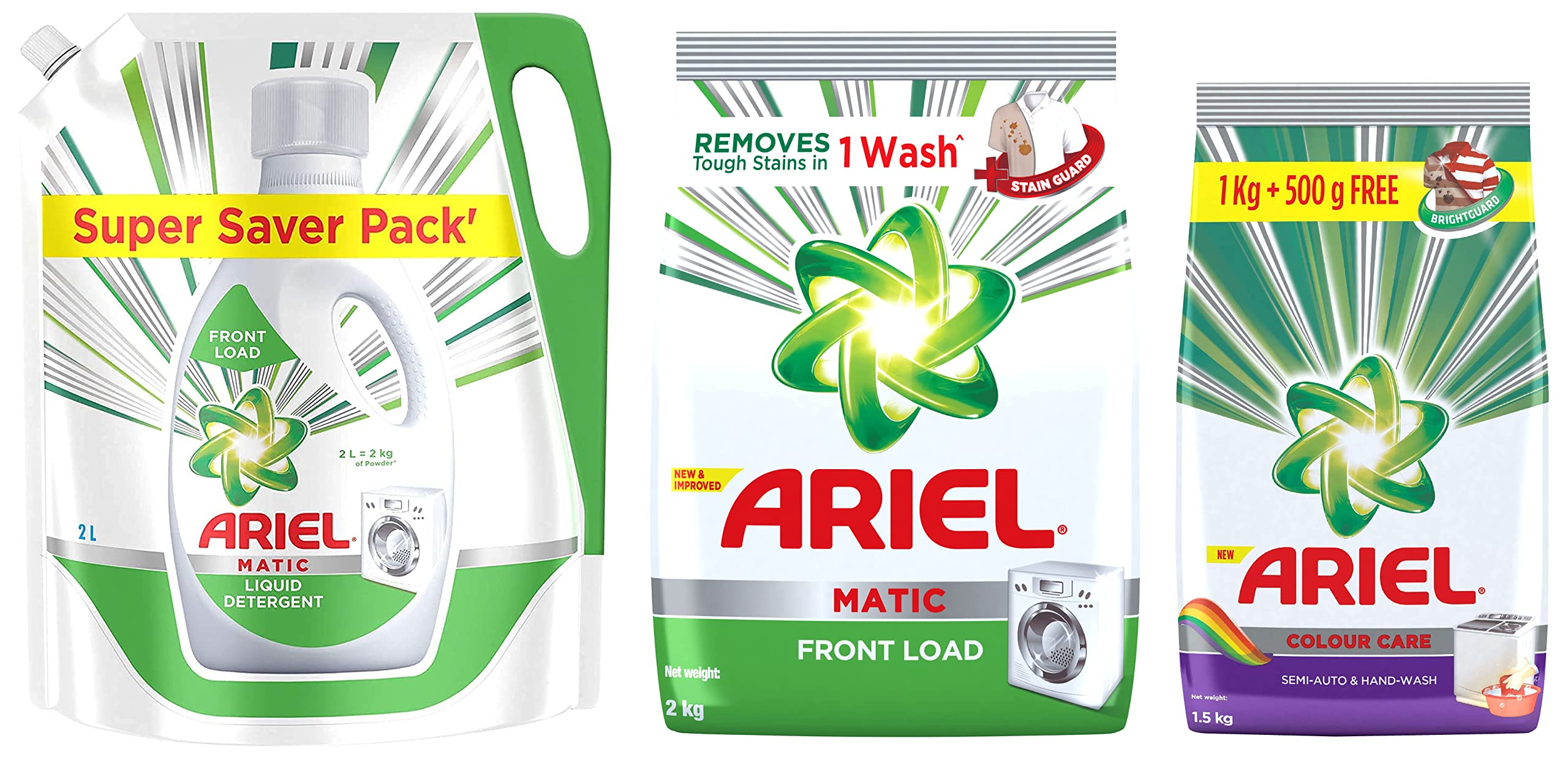 Buy Ariel Matic Liquid Detergent Front Load Refill Pouch, 2 Litre