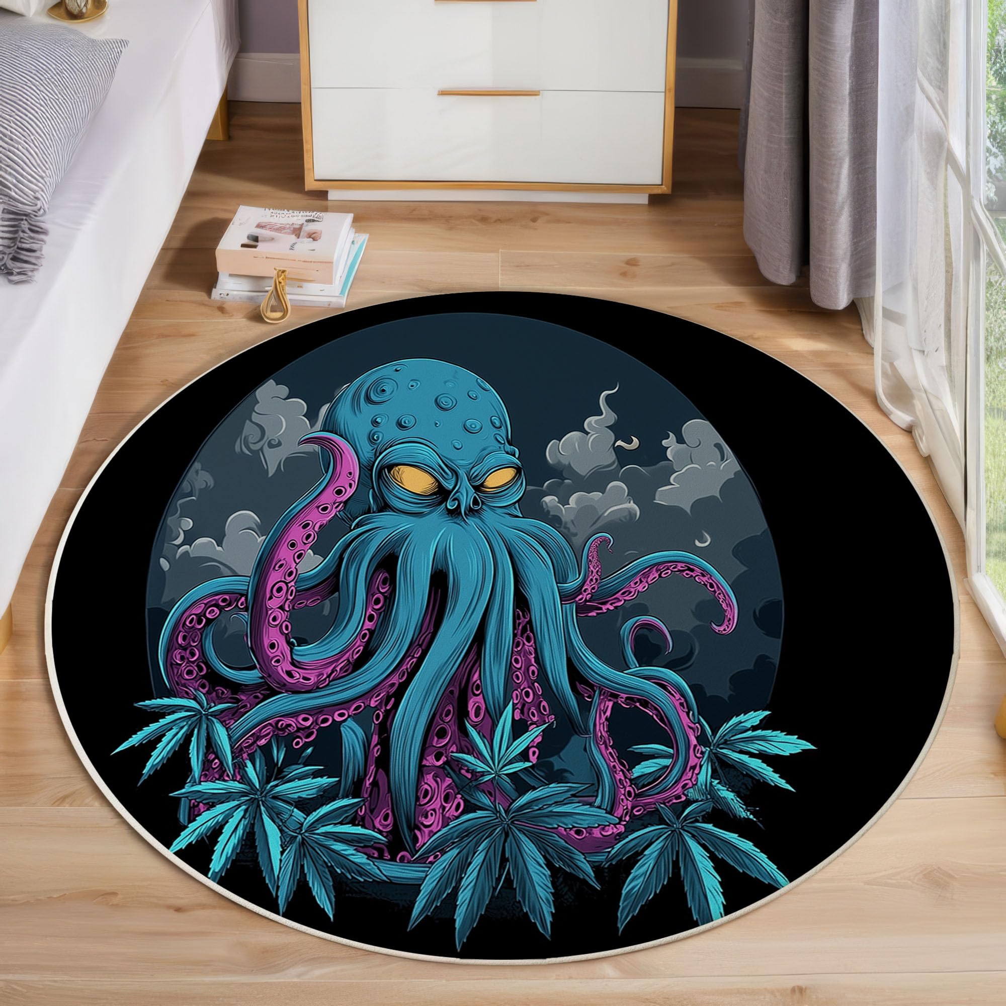 Tapis pieuvre lavable de 160 cm pour sécuriser la chambre d'un ado