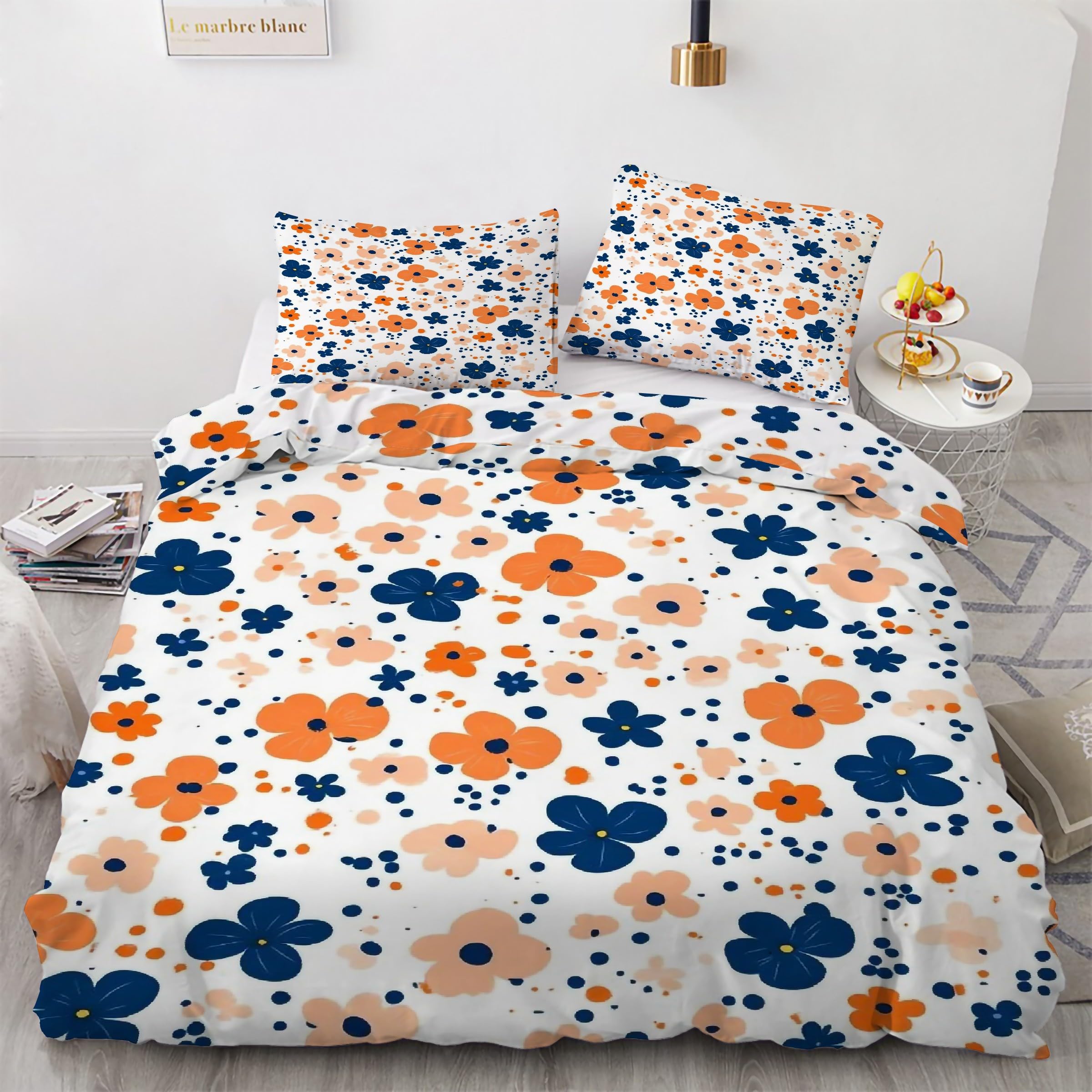 Housse de couette 220x240 en microfibre douce avec fermeture éclair solide