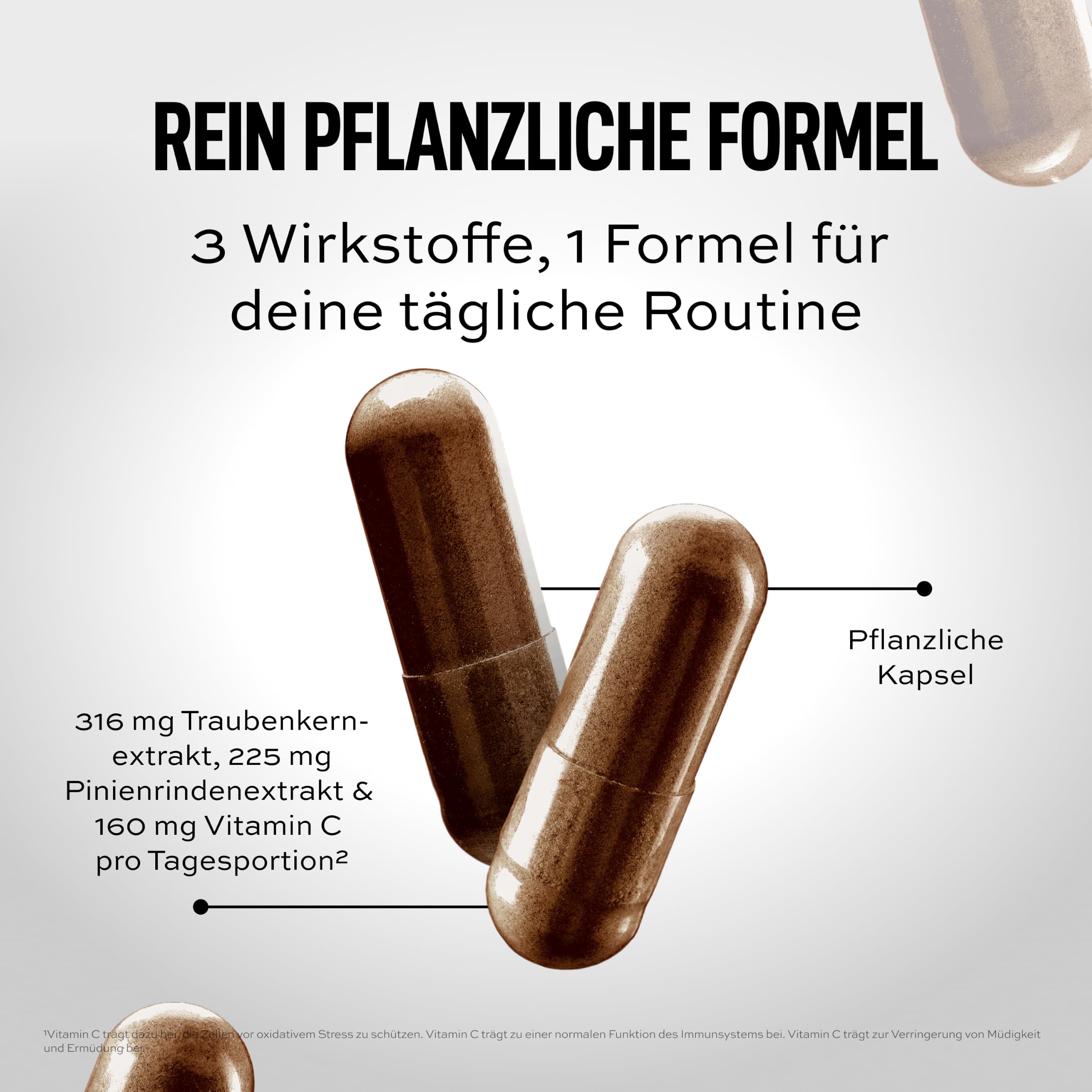 ESN OPC, 120 Kapseln, Traubenkern-Extrakt Kapseln mit Vitamin C, hochdosiert, vegan - made in Germany
