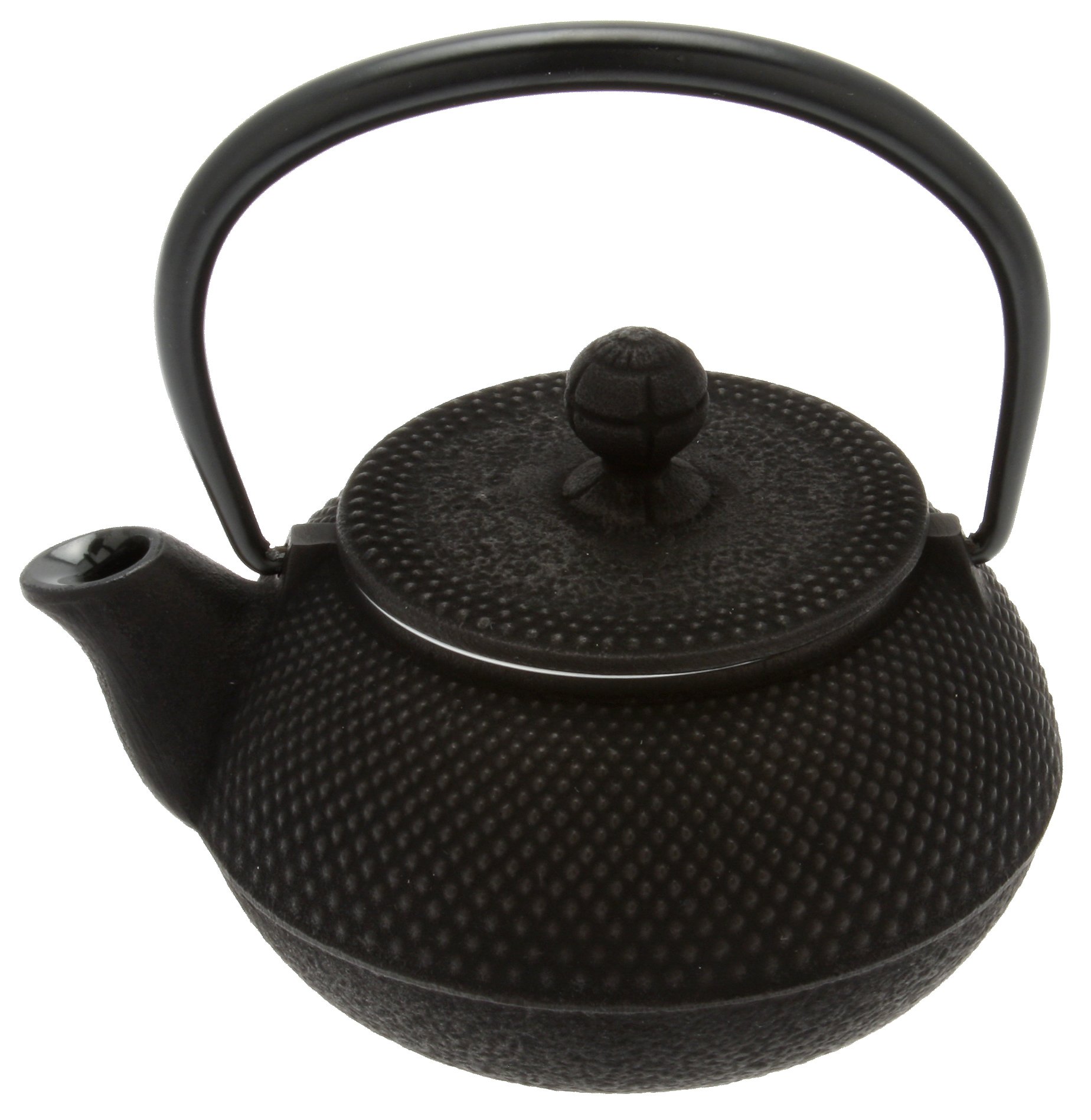 Théière japonaise en fonte Iwachu noire de 283g à motifs cloutés