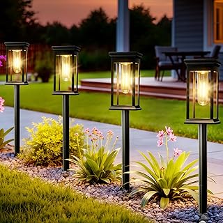 JOYCREATOR 8 Stück Solarlampen für Außen Garten Superhell, Gartenbeleuchtung Solar Außen mit 800 mAh & IP65 Wasserdicht, LED Solarleuchten Deko Als Geschenk für Gartenliebhaberin, Frau, Mutter