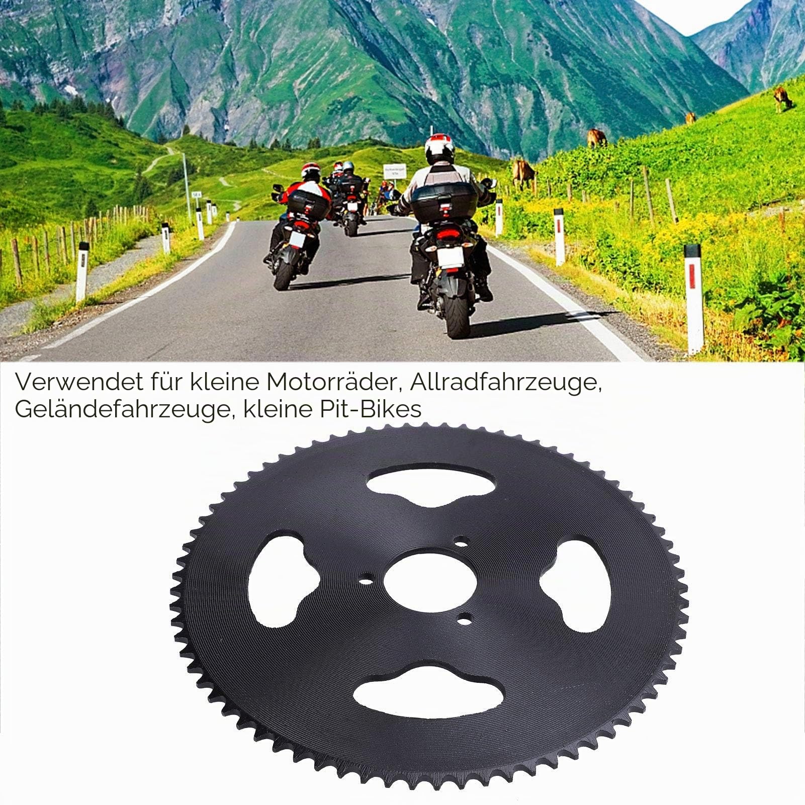 VGEBY Stahl Kettenrad, T8F 74T Zahn 35MM Motorrad Kettenrad Langlebiges Motorrad Ersatzzubehör