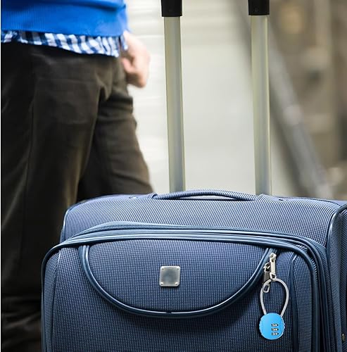 Miniatura 5 de 3 cerraduras de 3 dígitos de combinación pequeña para casillero, candado de gimnasio para exteriores, cerraduras de equipaje reiniciables,