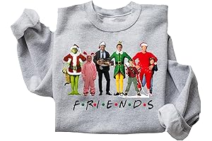 Women's Christmas Movie Character Sweatshirt: Unwrap Holiday Cheer and Vintage Charm