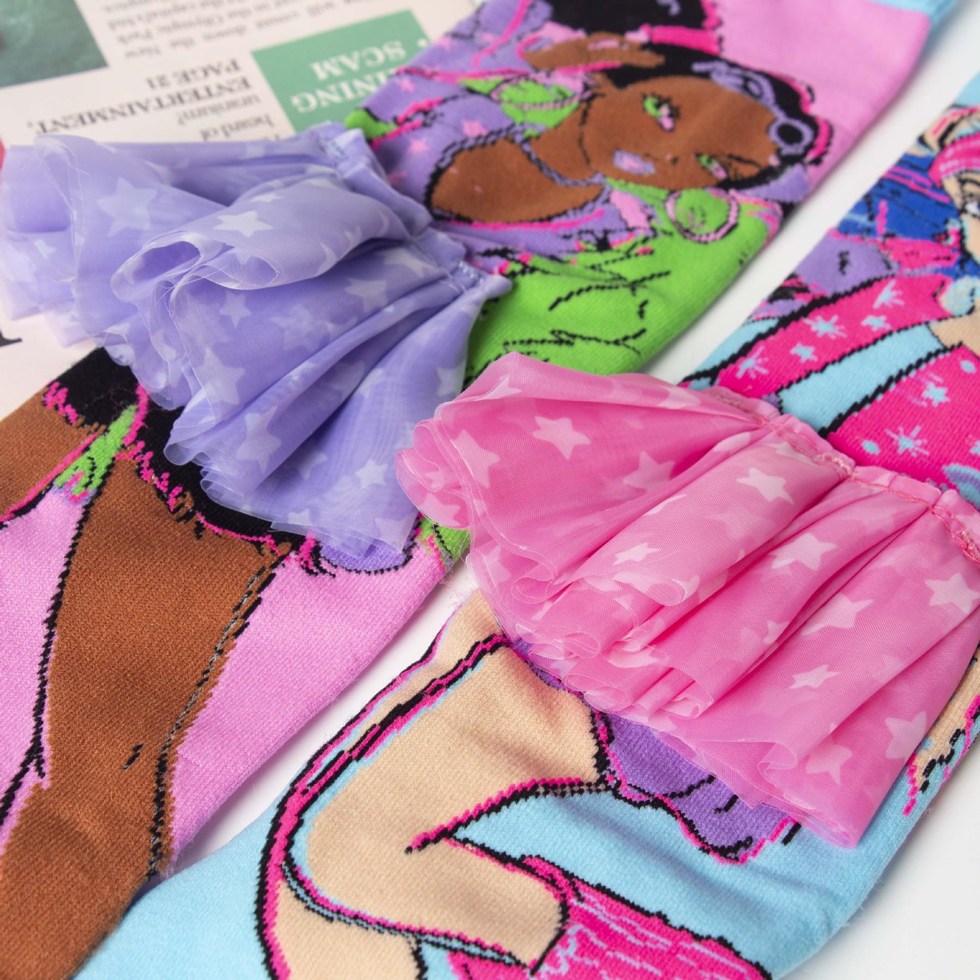 SAMVARDHAN Frock Girl Knee-High Socks 3D Design Printed with Cute Colorful Socks for kids School Girl, Soft,Super Comfortable - Age of 3 to 12 Years - Image 2 thumbnail