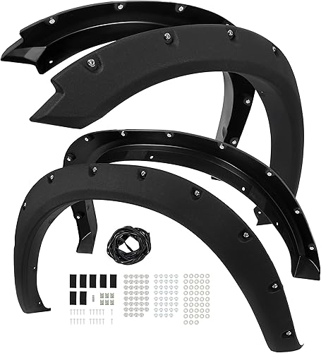 Miniatura 5 de KUAFU Guardabarros compatibles con Dodge Ram 1500 2009-2018 Ram 1500 2019-2023 Ram 1500 Classic (excluye los modelos RT y Rebel), juego de bengalas