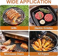 Vista 7 de Paquete de 6 forros reutilizables para horno tostador, antiadherente, freidora de aire, forros para horno, tostadora, fácil de limpiar, compatible