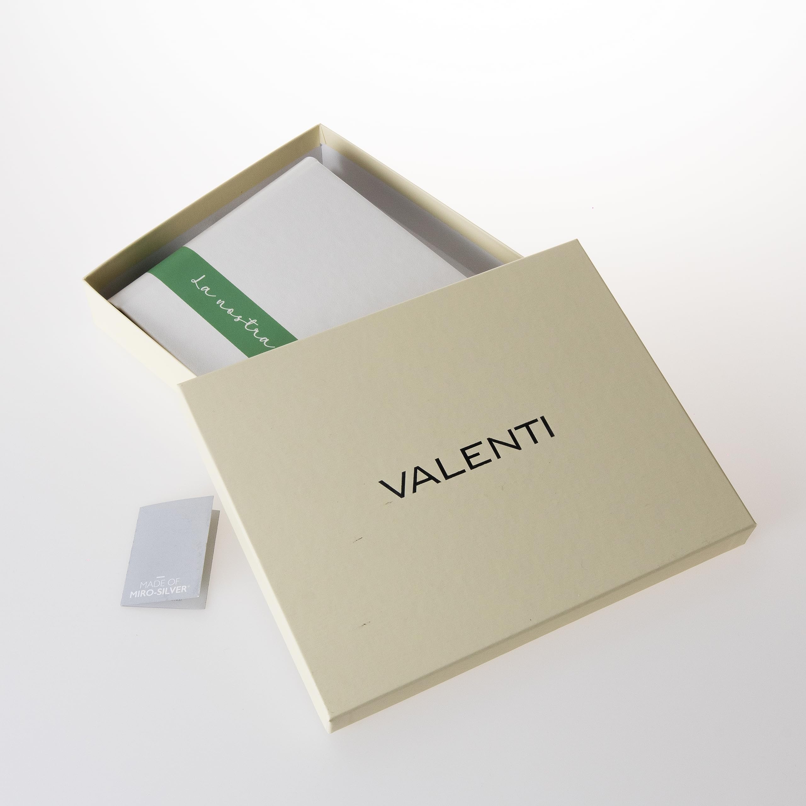 Valenti & Co - Album Fotografico Matrimonio Portafoto con dettaglio in Argento. Ideale Come Regalo per i Futuri Marito e Moglie, Promessa di Matrimonio