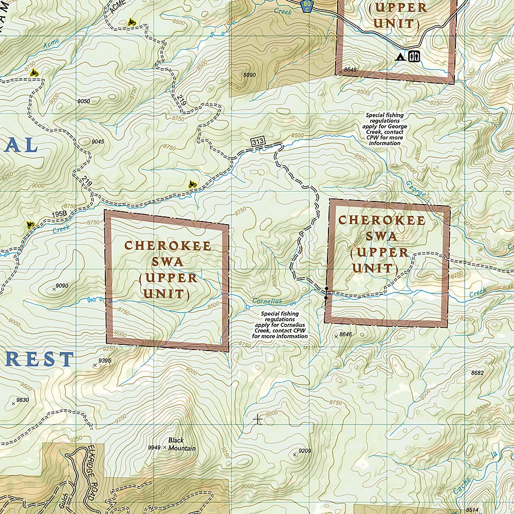 Red Feather Lakes, Glendevey Map (National Geographic Trails Illustrated Map, 111) - Image 2