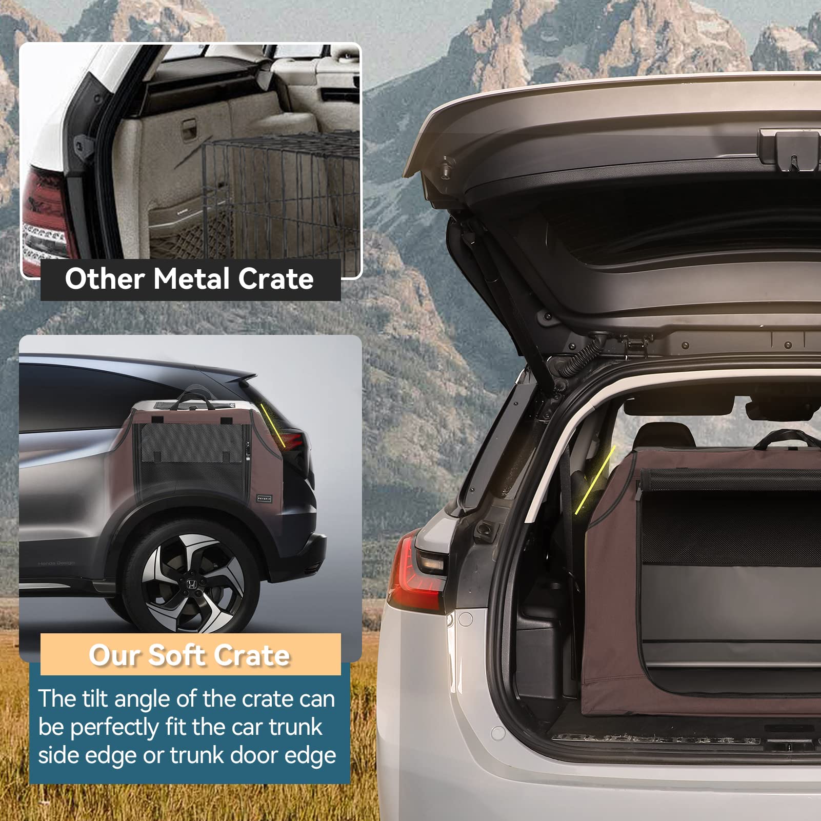 Snapklik.com : PETSFIT Soft Sided Dog Crate, Portable Dog Crate- 30 ...