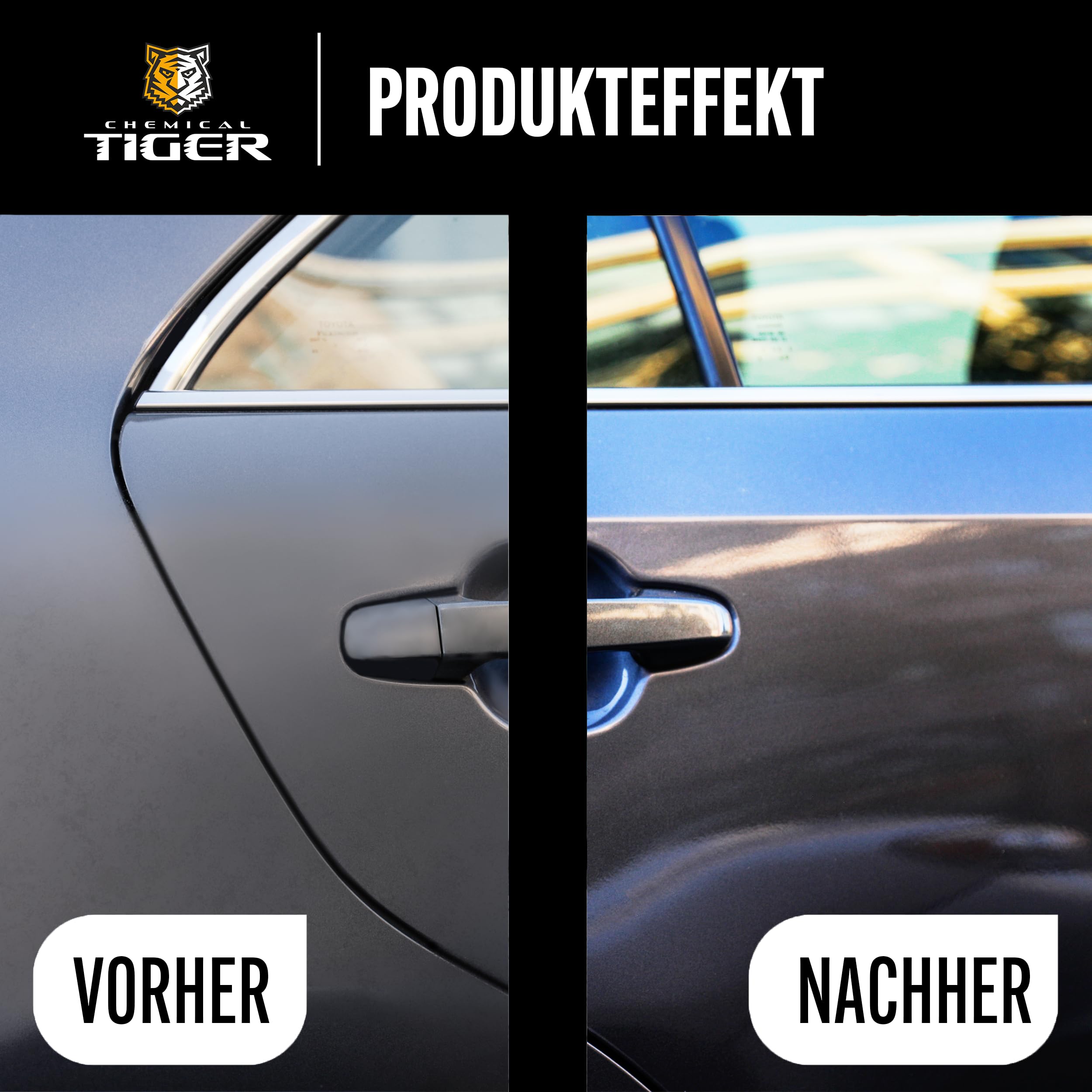 Autopflege Set 3-telig: Auto Reiniger für Innenraum & Außen + Detailer Keramikversiegelung + Felgenreiniger - Gründliche Reinigung, Schonend für Oberflächen, Tiefer Glanz