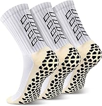 ENONEO Chaussette Hommes Sport Respirantes 37-45 Chaussettes Football Antidérapantes Chaussette Femme Coton Chaussettes de Sport Épaissir pour Football Basket Cyclisme Yoga