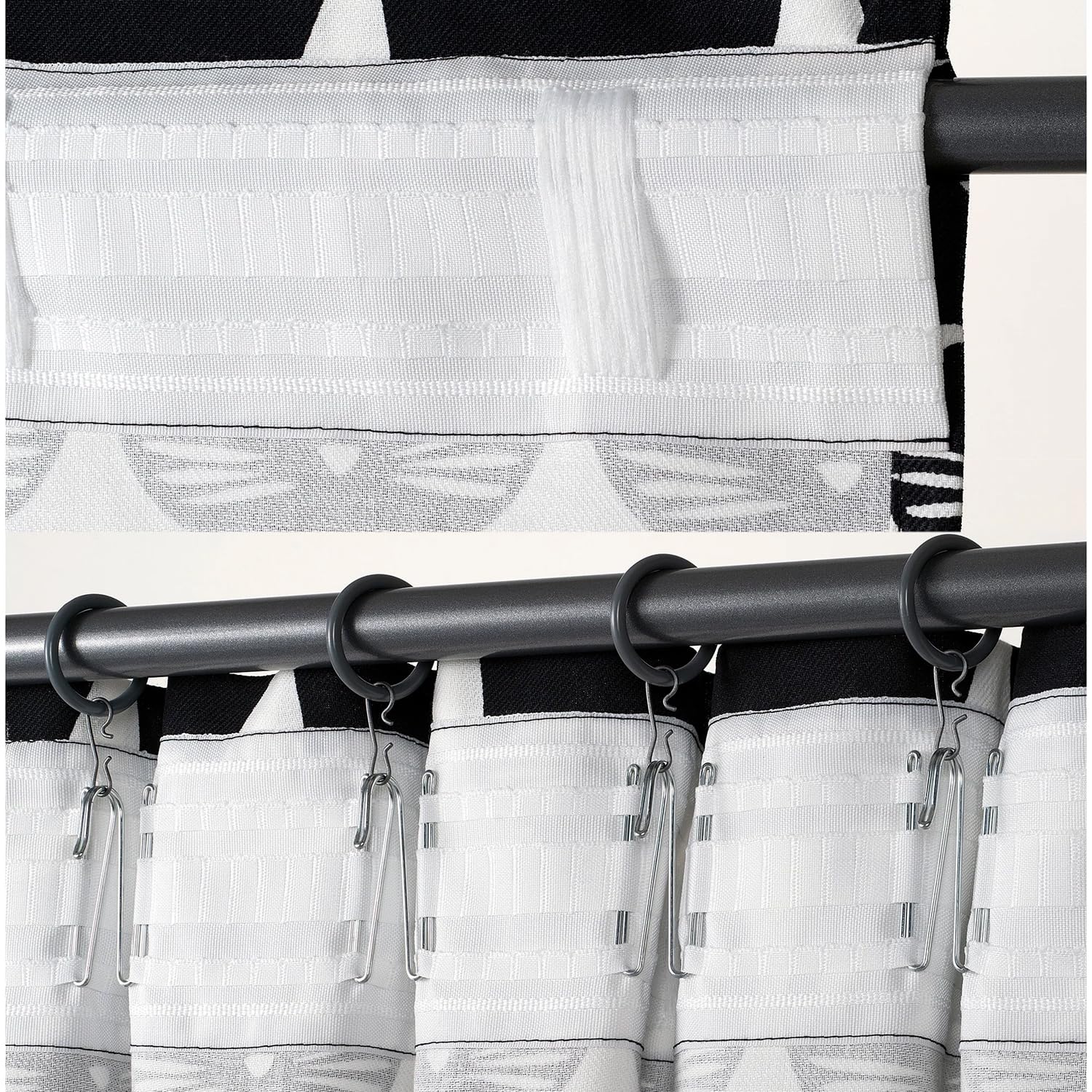 30 m x 8,5 cm - Ruban fronceur - À coudre - Ruban universel amovible - Ruban plissé pour rideaux - Ruban pour rideau - Ruban pour rideau - Crochet