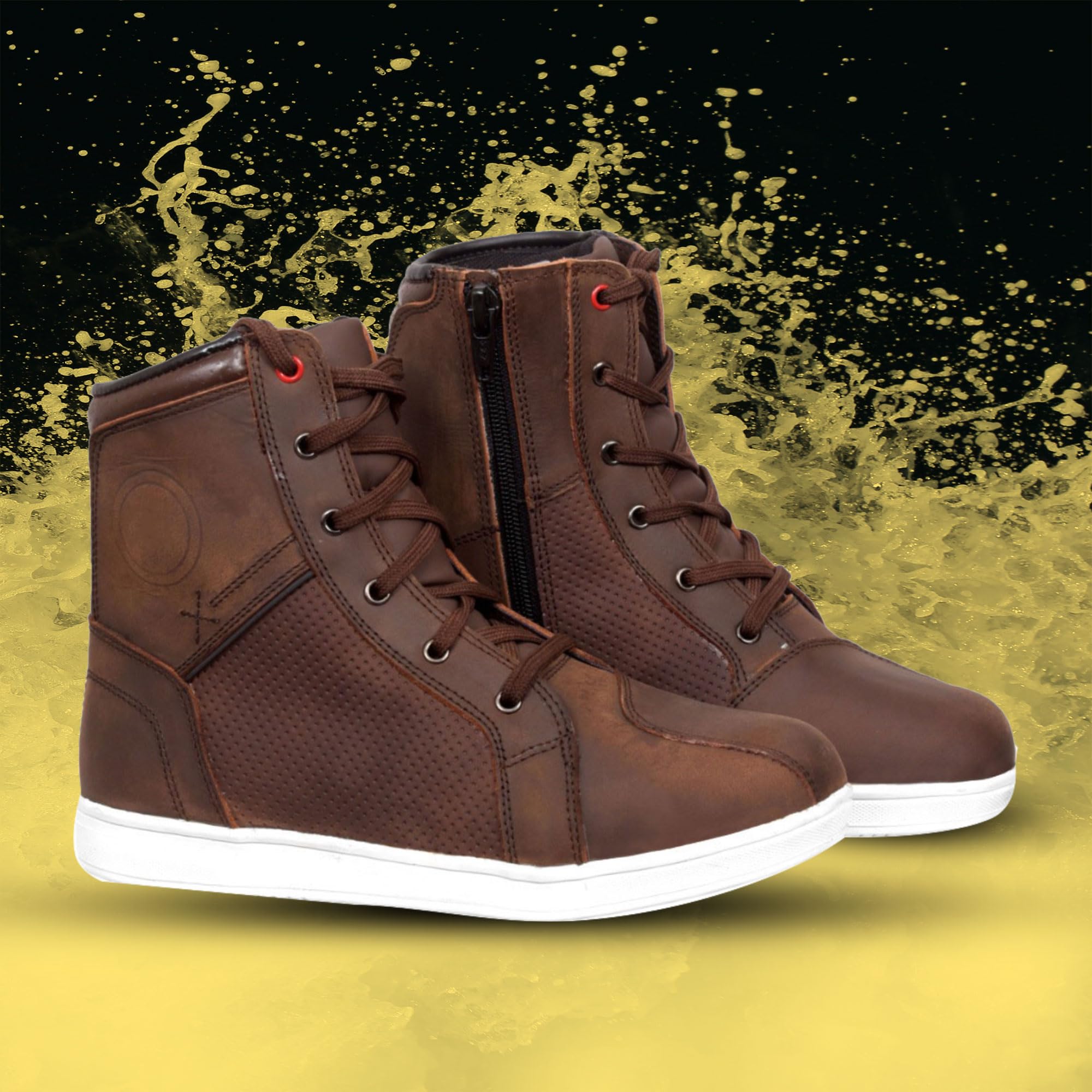 Botas de Moto Impermeables Zapatos de Moto para Hombre Botas de Moto Zapatos Cortos de Motocross.