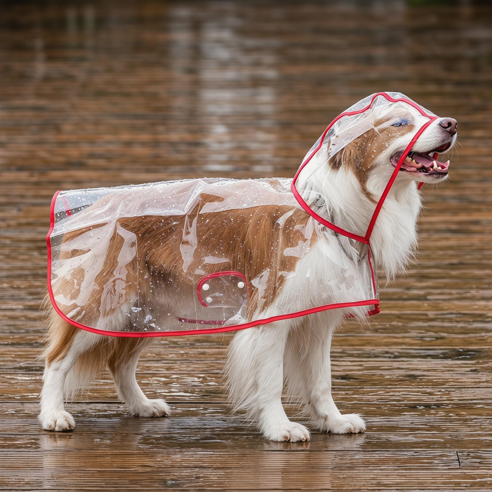 Imperméable pour Chien,S-2XL Veste de Pluie pour Chien avec Capuchon Manteau Chien Imperméable pour Petits Chiens à Grands Veste PE Pluie Chiens pour Sorties, Randonnée Promenades Quotidiennes (XXL)