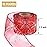 Livder 2.5 Inch Wide Christmas Wired Ribbon Snowflake Organza Sheer Glitter Ribbon for Xmas Tree, Wreath, Party Decoration, Gift Wrapping (Red, 10.9 Yards)
