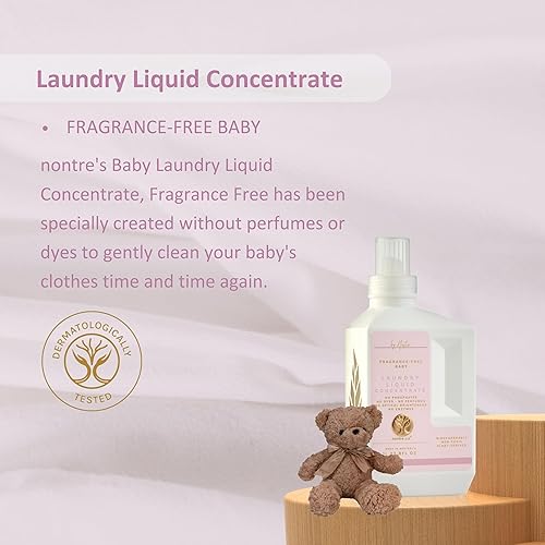 Miniatura 4 de Nontre, concentrado líquido para ropa de bebé, sin fragancia, solución suave, fórmula no irritante, adecuado para pieles sensibles, sin perfume ni