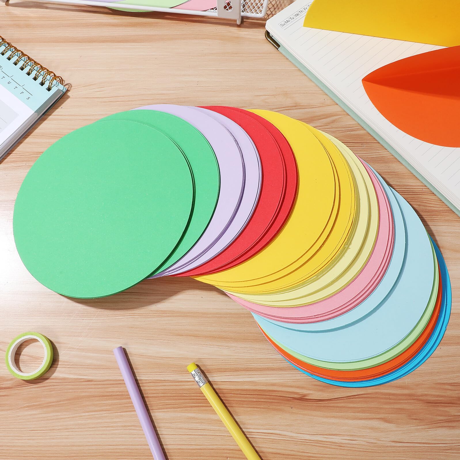 GALPADA 500 Blatt Buntes Origami Faltpapier in Runden Pastellfarben Stabiles Bastelpapier aus Papier für Kinder und Anfänger zum Kreativen Basteln und Dekorieren