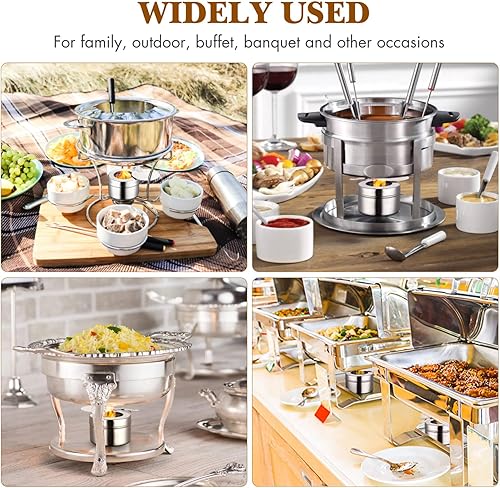 Miniatura 8 de Cabilock Soporte de combustible de acero inoxidable con tapa, caja de combustible de calor enlatada, soporte térmico con cubierta de seguridad para