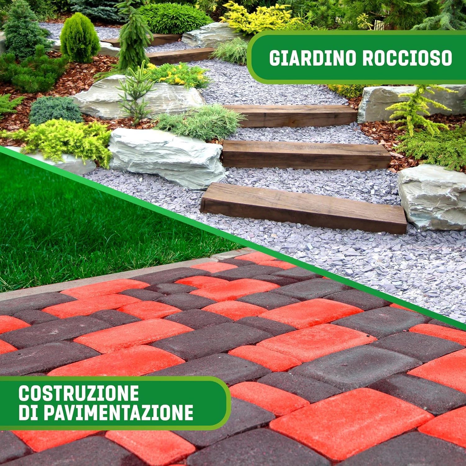 Generico Telo Pacciamatura Contro Le Erbe Infestanti 220g/m² - Resistente allo Strappo e Permeabile all'Acqua - Elevata Resistenza UV - Telo per Orto (10m² (10m x 1m), Muschio)