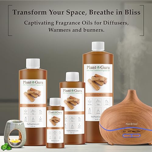 Miniatura 3 de Aceite aromático de Sandalwood Mysore, 8 onzas líquidas. Aceite perfumado para hacer jabón, velas, bombas de baño, mantequillas corporales. Se