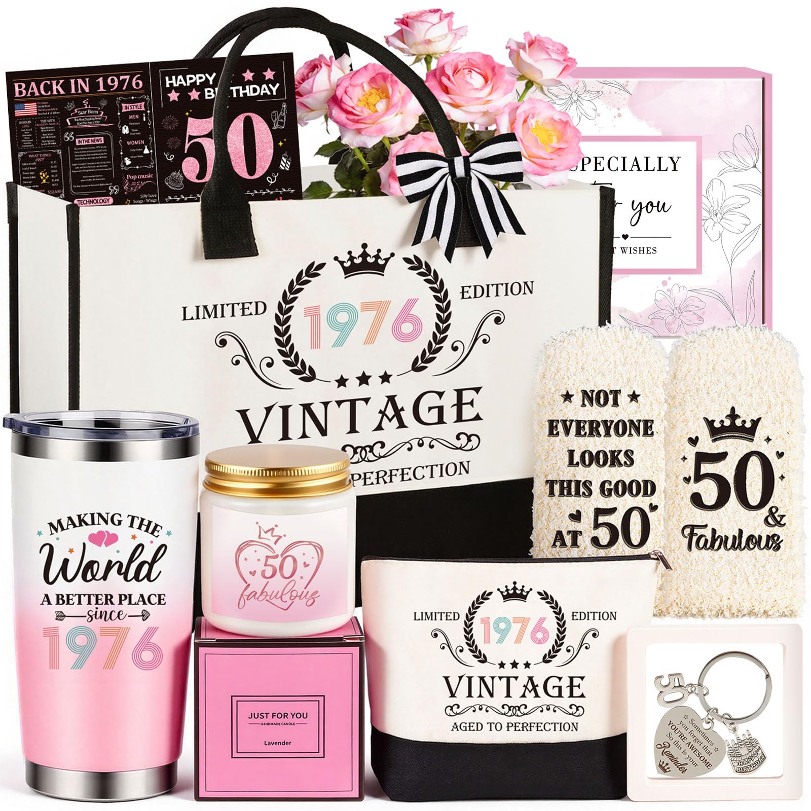 Giftota Vintage Happy Birthday Gifts Basket for Women