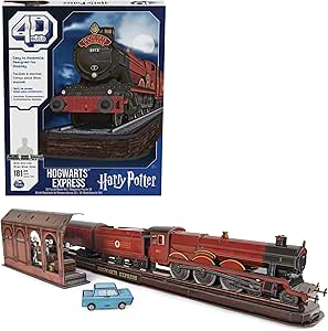 4D Build - Harry Potter, Hogwarts Express, 3D-Puzzle der magischen Eisenbahn aus hochwertigem Karton, 181 Teile, für Fans der magischen Abenteuerserie ab 12 Jahren