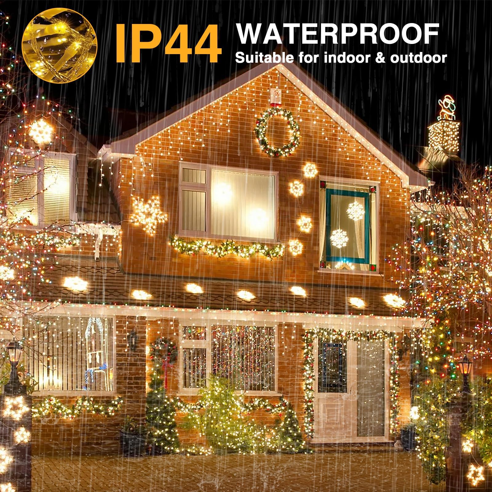 Luci Albero di Natale 1000LEDs 100M,GlobaLink Esterno IP44 Impermeabile,8 Modalità, Funzione Memoria, Catena Luminosa, Decorazione Natalizia Casa Giardino Matrimonio Feste