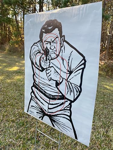 Miniatura 4 de Paquete de 10 objetivos de disparo  12 x 20 pulgadas  objetivo de salpicadura de silueta, póster de práctica, ideal para todas las armas de fuego,