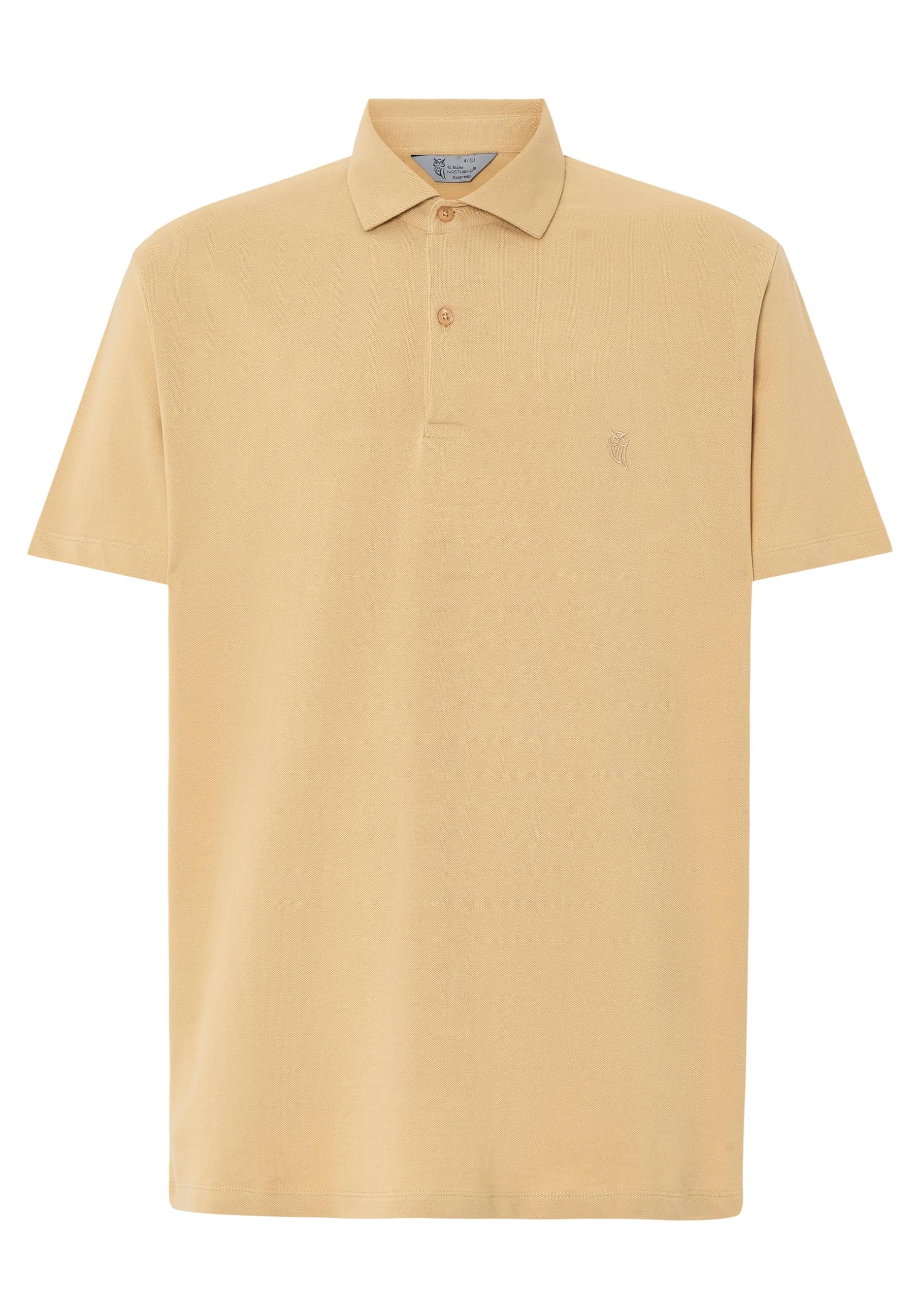El Búho Nocturno Polo Hombre Manga Corta Algodón 100% Piqué Liso - Cuello Italiano Spread Firme Elegante - Regular Fit Holgado Largo - Deporte Casual Vestir Tallas Grandes S-5XL — view 7