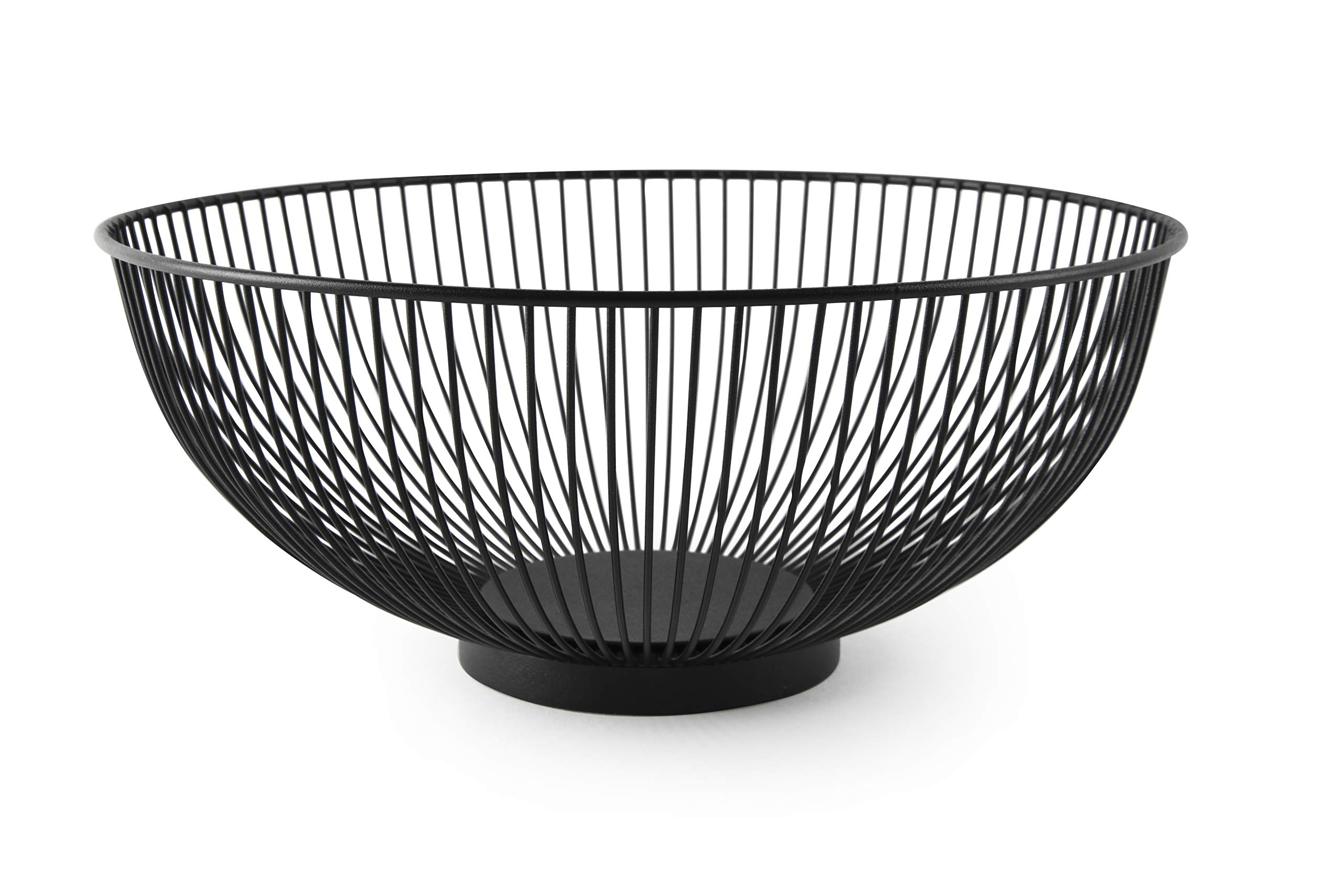 Excelsa Black Eclipse Fruit Basket, Steel