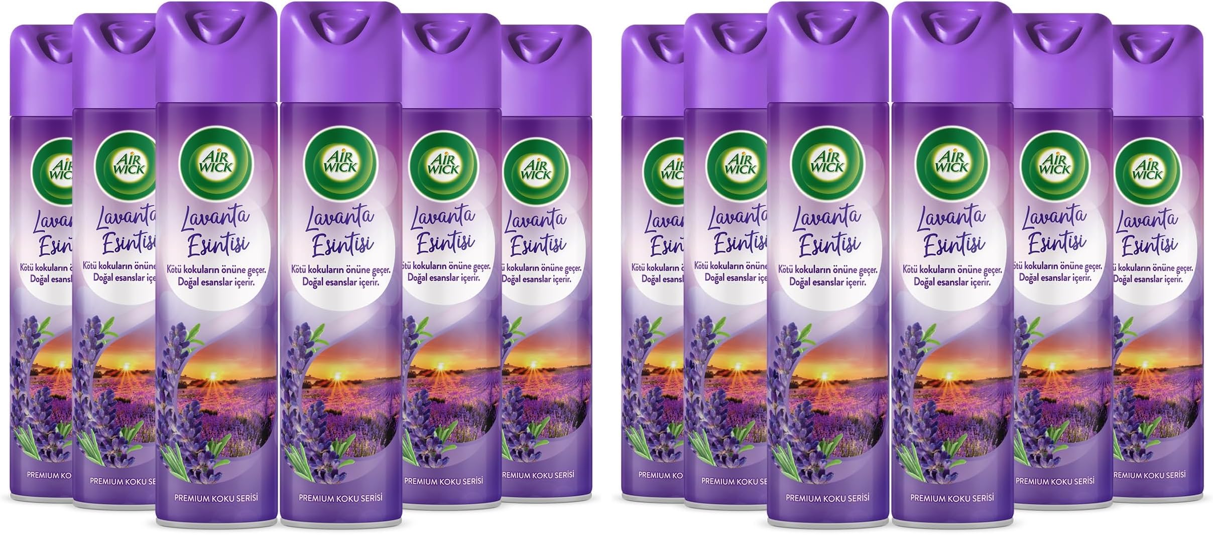 Air Wick Aerosol Lavanta Esintisi Oda Kokusu (6 x 300 ml) (2 paketi)