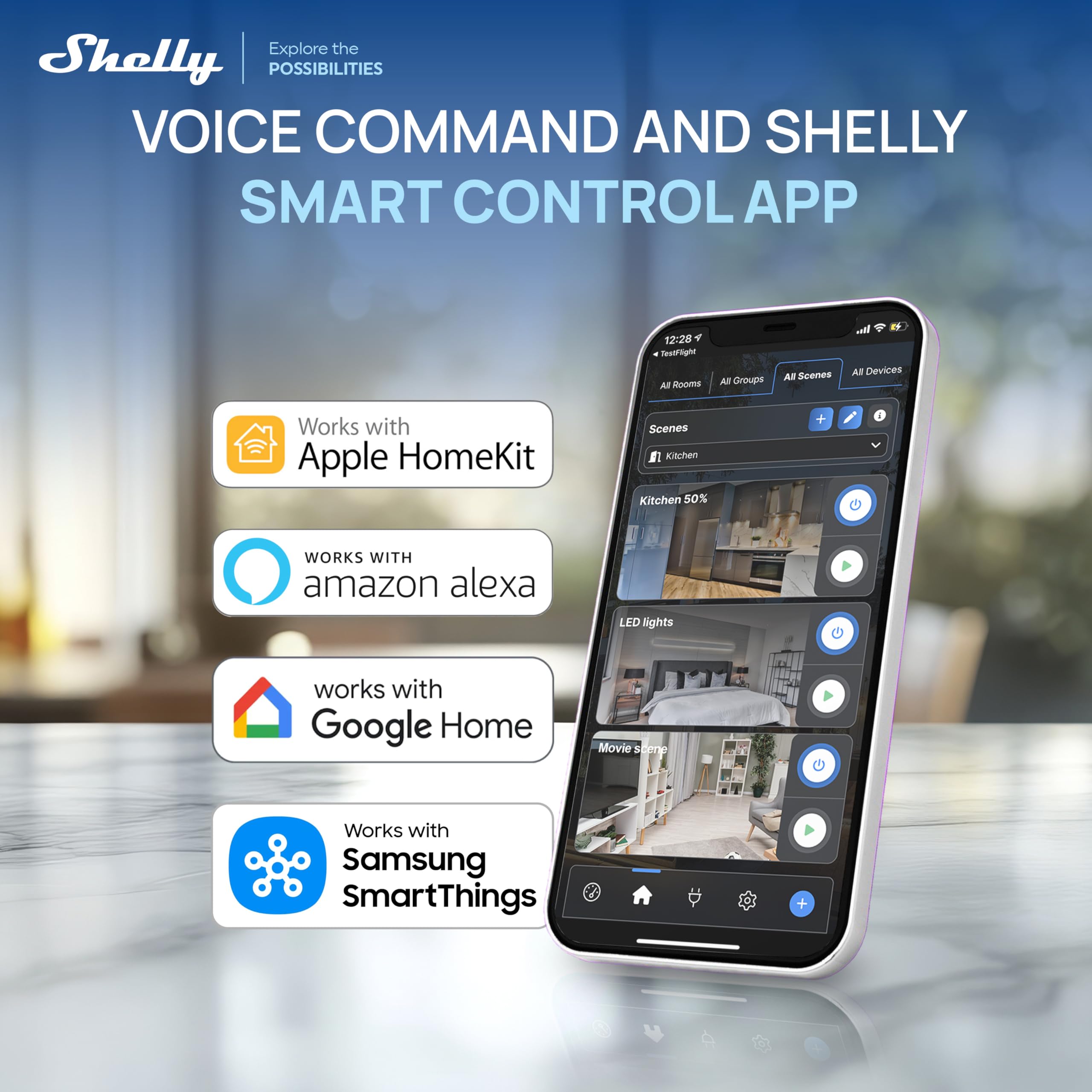 Shelly Presence Gen4 Weiß - WLAN mmWave Radar Präsenzsensor & Anwesenheitssensor, 6 Personen & 10 Erkennungszonen, 42 m² Reichweite, Lichtsensor, Zigbee, Matter, Home Assistant, Alexa & Google