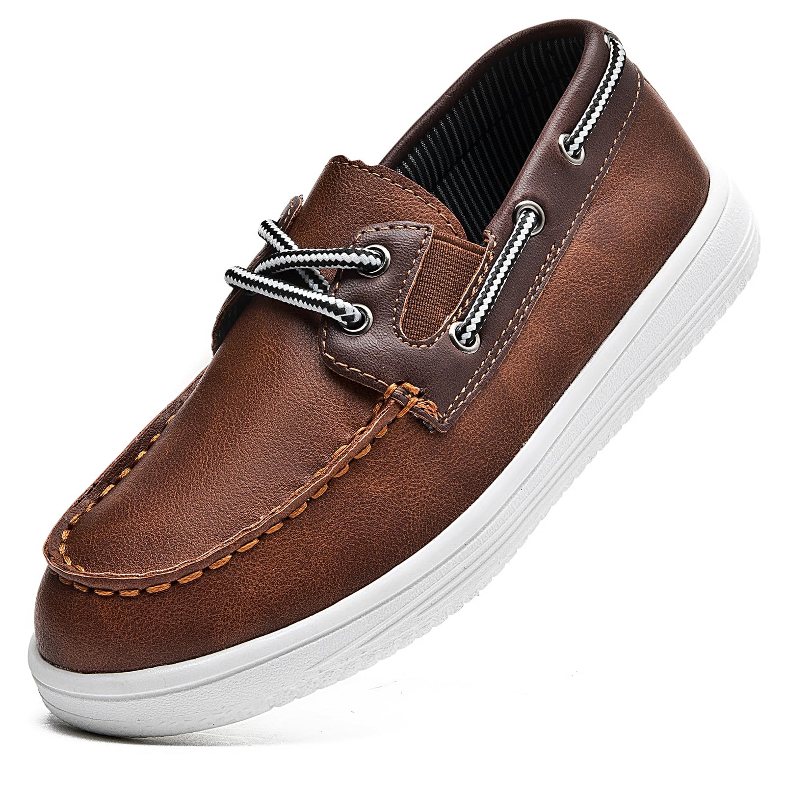 DADAWEN Classique Loafers Mocassins Garçon Chaussures Bateau à Lacets,Chaussure d'uniforme Scolaire Garçon