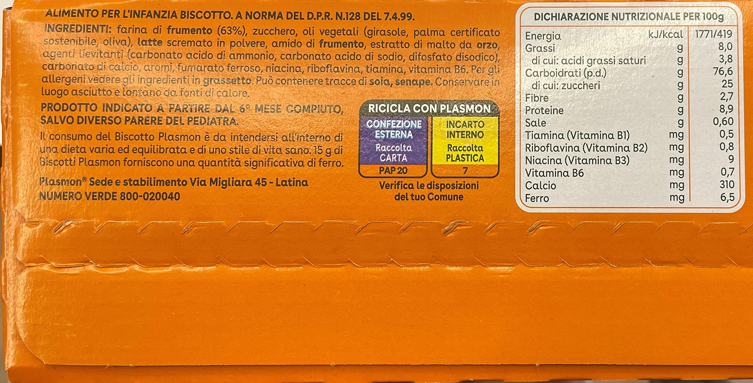 Plasmon Biscotto Classico 1200 g (4 Confezioni)