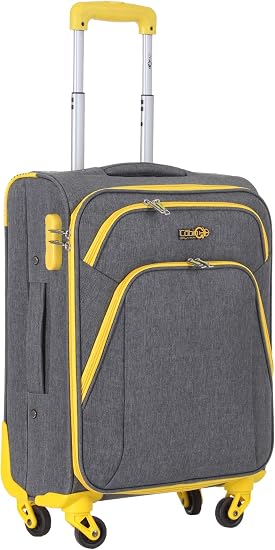 CABIN GO 5615 Valigia Trolley Morbido, bagaglio a mano 55x40x20 con 4 ruote  e Chiusura a combinazione, grande valigia Ideale a bordo di Ryanair,  Alitalia, Air Italy, easyJet, Lufthansa : Amazon.es: Equipaje