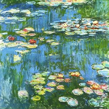 liziciti 5D Diamond Painting Kits, Full Drill Monet Water Lily Diamond Paintings Art DIY for Wall Decor 16x16 inches