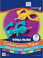 Vista 2 de Tru-Ray Papel de construcción, 10 colores vibrantes, 9 x 12 pulgadas, 50 hojas