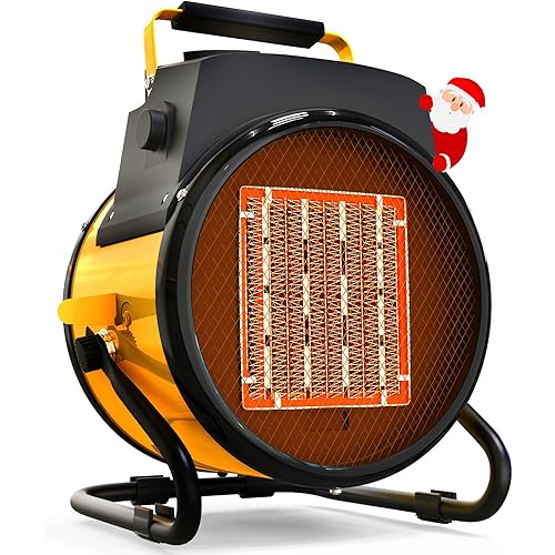 Outdoor Heater for Patio, 1500W Electric Garage Outdoor Heaters with 3 Modes, 3s Fast Heating, with Overheat Protection, Electric Space Heaters for Patio, Garage, Greenhouse, Office