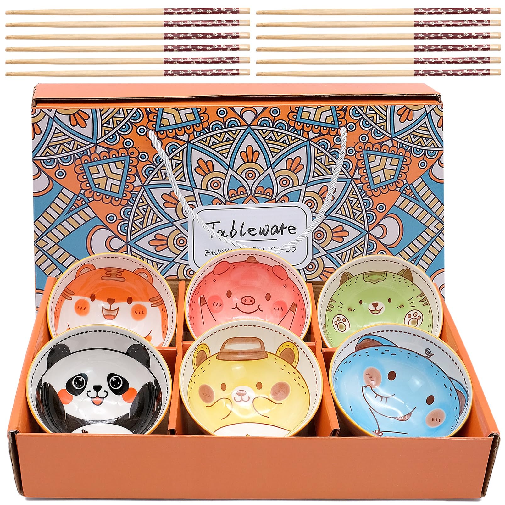 TOGNANA 3er Set Porzellan-Schälchen Barcellona - Bunte Müsli & Obstschalen 12cm