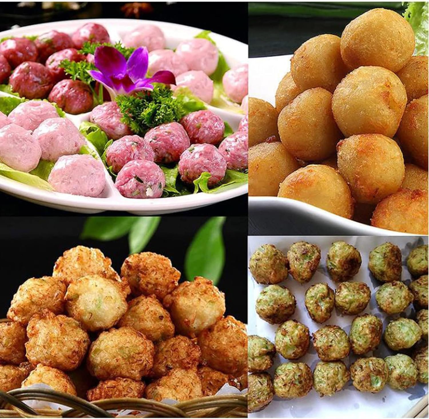 COYEUX Manual Meatball Mold Tool, Commercial Meatball Vegetable Meatball Former Mold Tool, Easy to Use, for Vegetable Balls Fish Meatball