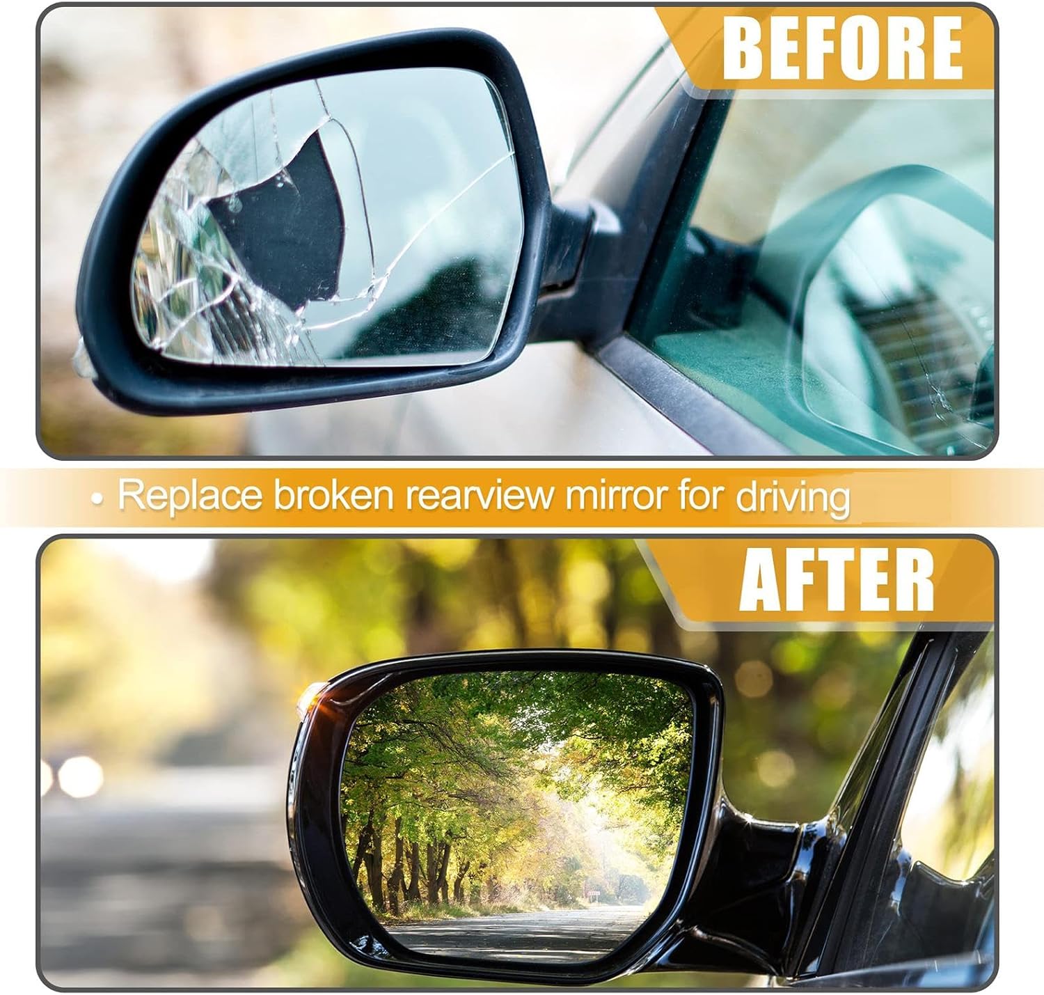 Side Mirror Glass for M&itsubishi Eclipse Cross 2017-2022 Heated Driver Side Passenger Side Left/Right car Exterior Mirror Glass Lens