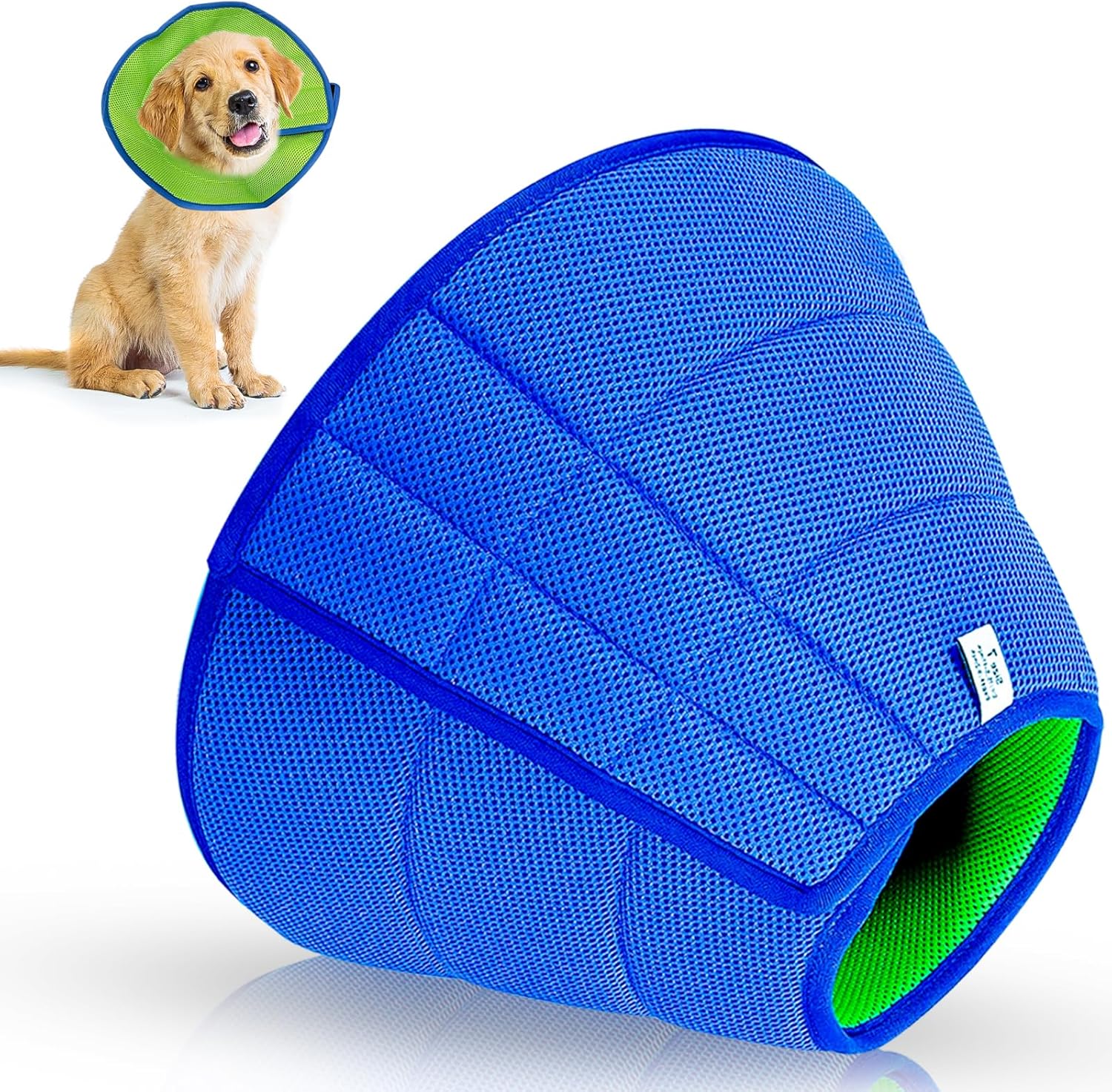 Soft Dog Cone Collar, Adjustable Pet Recovery Cone Collar for Dogs & Cats, Prevent