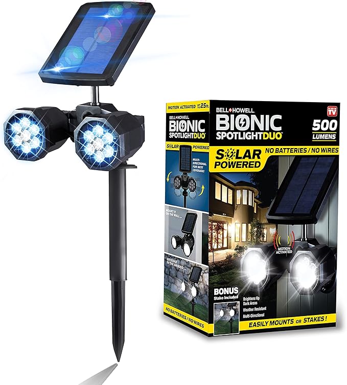 Bionic Duo Solar Lights Outdoor As Seen On TV with Motion Sensor